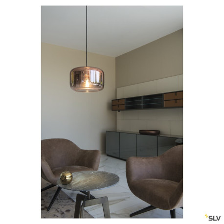 Suspensions PANTILO 28 suspension intérieure cuivre E27 15W max câble nu sans patère - SLV 1003007 