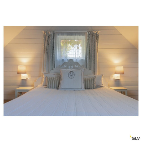 Liseuses SOMNILA FLEX applique int. liseuse gauche blanc LED 3W 3000K avec port USB - SLV 1003459 