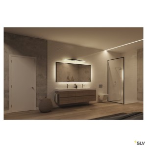 Applique de salle de bains LED GLENOS 60 luminaire de miroir profilé noir SMD LED 126W 3000K - SLV 1003506 