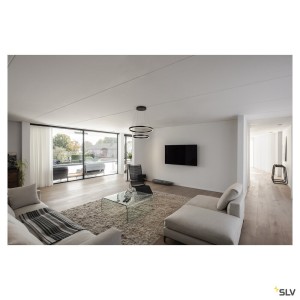 Suspensions LED ONE DOUBLE suspension LED intérieur up/down noir LED 35 W - SLV 1004765 