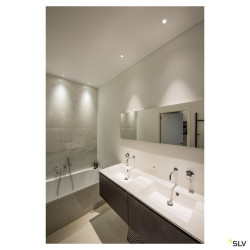 Encastré plafond intérieur LED NEW TRIA 45 simple rond alu LED 34 W IP44 - SLV 113976