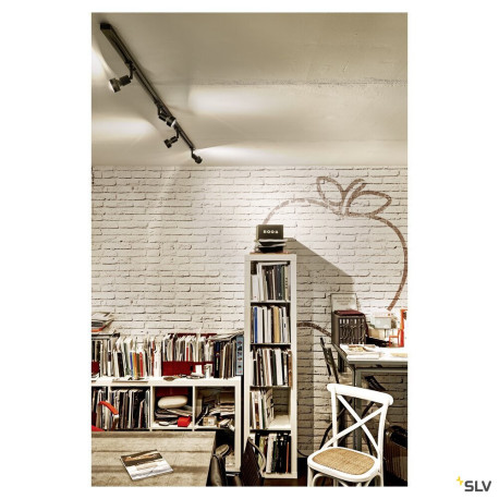 Systèmes rail 1 allumage 230V PURI TRACK spot pour rail 1 allumage intérieur noir mat GU10/QPAR51 50W max - SLV 143390 