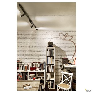 Systèmes rail 1 allumage 230V PURI TRACK spot pour rail 1 allumage intérieur noir mat GU10/QPAR51 50W max - SLV 143390 