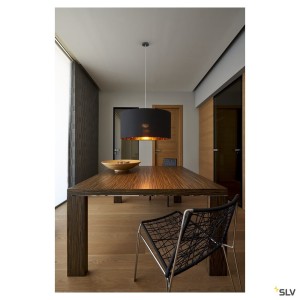 Abat-jour FENDA abat-jour intérieur rond Ø 45 cm noir/cuivre - SLV 156122 