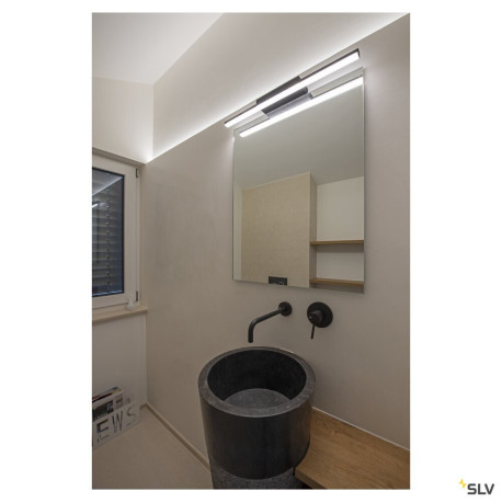 Applique de salle de bains LED GLENOS 60 luminaire de miroir profilé noir SMD LED 126W 3000K - SLV 1003506 