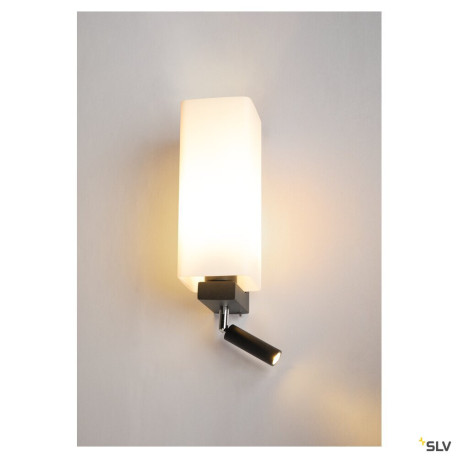 Liseuses QUADRASS SPOT applique intérieure liseuse noir E27 max 40W LED 2W 3000K - SLV 1003428 