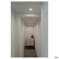 Encastrés plafond intérieurs LED SENSER 24 encastré de plafond intérieur carré blanc mat LED 13W 3000K - SLV 1003013 