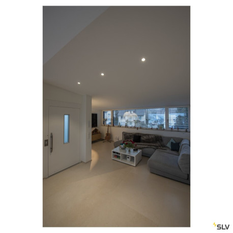 Encastrés plafond intérieurs LED SENSER 24 encastré de plafond intérieur rond blanc mat LED 13W 3000K - SLV 1003010 
