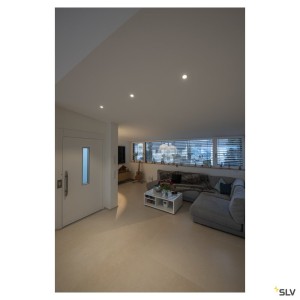 Encastrés plafond intérieurs LED SENSER 24 encastré de plafond intérieur rond blanc mat LED 13W 3000K - SLV 1003010 