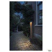 Bornes Extérieures LED FLATT 100 borne extérieure anthracite/imitation bois LED 97W 3000/4000K I - SLV 1002959 