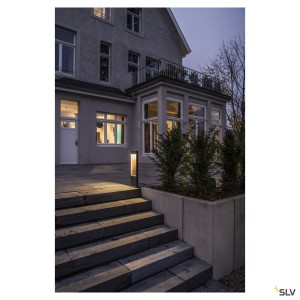 Bornes Extérieures LED FLATT 65 borne extérieure anthracite/imitation bois LED 97W 3000/4000K IP - SLV 1002957 