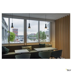 Suspensions PHELIA 10 suspension intérieure Ø 13 cm noir/doré E27 23W max - SLV 1002951 