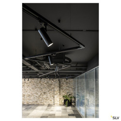 Systèmes rail 3 allumages 230V S-TRACK rail 3 allumages en saillie Dali intérieur 4m noir - SLV 1002635 