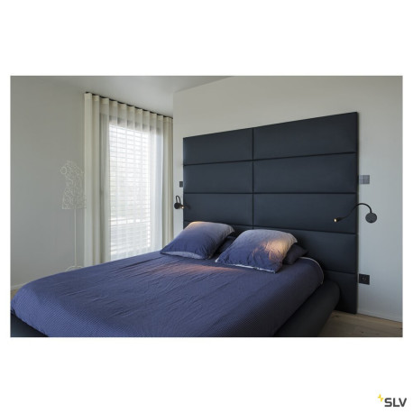 Liseuses DIO FLEX PLATE LED applique noir 19W 3000K - SLV 1002431 