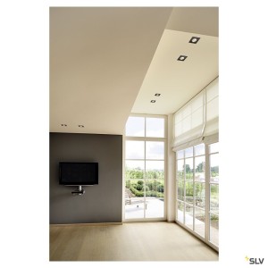 Encastrés plafond/mur LED ext. PATTA-I encastré plafond carré noir LED 73W 1800-3000K - SLV 1002101 