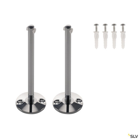 Systèmes câble tendu TENSEO renvois plafond intérieur pour câble tendu T.B.T chrome 2 pièces - SLV 186342 