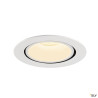 Encastrés plafond intérieurs LED NUMINOS® GIMBLE XL encastré plafond intérieur blanc/blanc LED 374 W 20° - SLV 1006057 