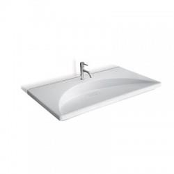 LAVABO CERAMIQUE FLAT L.96xP51-15 CM BLANC BRILLANT - CRISTINA ONDYNA WFL9609