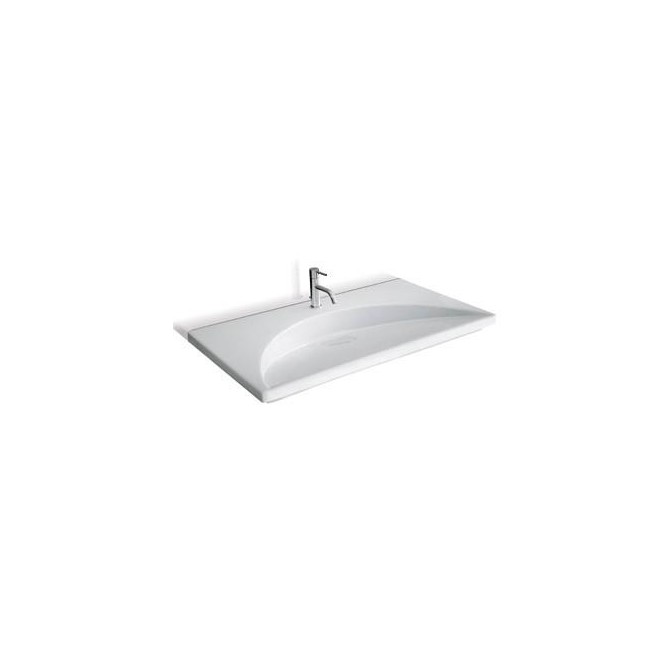 LAVABO CERAMIQUE FLAT L.96xP51-15 CM BLANC BRILLANT - CRISTINA ONDYNA WFL9609