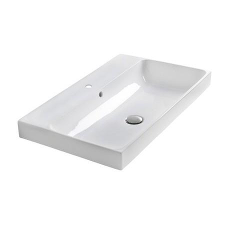 Vasque céramique blanc brillant pour lavabo à suspendre ou à encastrer - CRISTINA ONDYNA WNL6009 