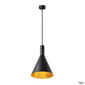 Suspensions PHELIA 30 suspension intérieure Ø 28 cm noir/doré E27 23W max - SLV 1002950 