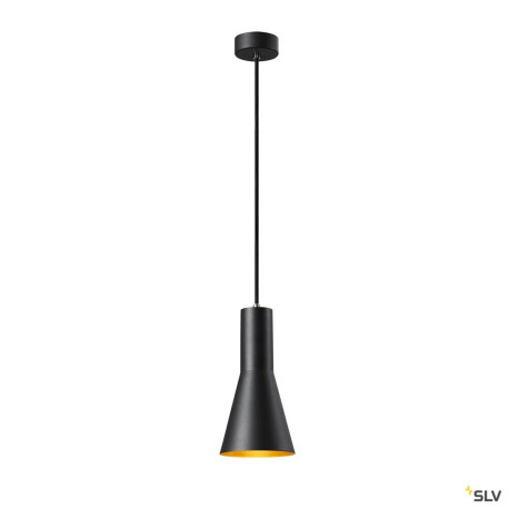 Suspensions PHELIA 10 suspension intérieure Ø 13 cm noir/doré E27 23W max - SLV 1002951 