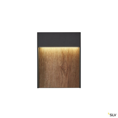 Appliques extérieures LED FLATT applique extérieure anthracite/imitation bois LED 14W 3000/4000K IP6 - SLV 1002953 