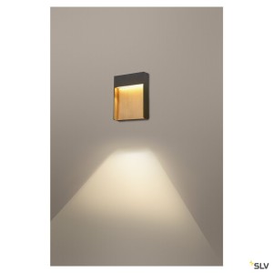 Appliques extérieures LED FLATT applique extérieure anthracite/imitation bois LED 14W 3000/4000K IP6 - SLV 1002953 