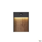 Appliques extérieures LED avec détecteur FLATT SENSOR applique extérieure anthracite/imitation bois LED 16W 3000/400 - SLV 10029