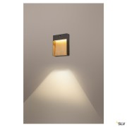 Appliques extérieures LED avec détecteur FLATT SENSOR applique extérieure anthracite/imitation bois LED 16W 3000/400 - SLV 10029