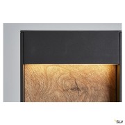 Bornes Extérieures LED FLATT 65 borne extérieure anthracite/imitation bois LED 97W 3000/4000K IP - SLV 1002957 