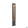 Bornes Extérieures LED FLATT 100 borne extérieure anthracite/imitation bois LED 97W 3000/4000K I - SLV 1002959 