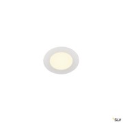 Encastrés plafond intérieurs LED SENSER 12 encastré de plafond intérieur rond blanc mat LED 6W 3000K - SLV 1003008 