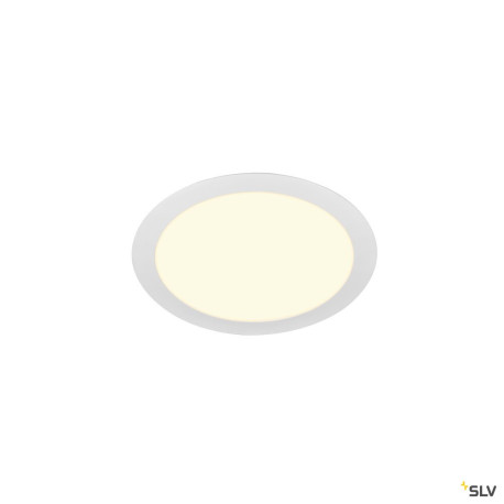 Encastrés plafond intérieurs LED SENSER 24 encastré de plafond intérieur rond blanc mat LED 13W 3000K - SLV 1003010 