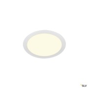 Encastrés plafond intérieurs LED SENSER 24 encastré de plafond intérieur rond blanc mat LED 13W 3000K - SLV 1003010 