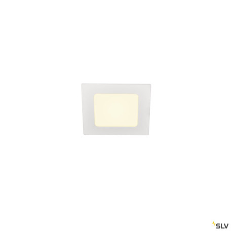 Encastrés plafond intérieurs LED SENSER 12 encastré de plafond intérieur carré blanc mat LED 6W 3000K - SLV 1003011 