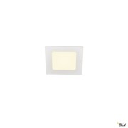 Encastrés plafond intérieurs LED SENSER 12 encastré de plafond intérieur carré blanc mat LED 6W 3000K - SLV 1003011 