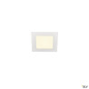Encastrés plafond intérieurs LED SENSER 12 encastré de plafond intérieur carré blanc mat LED 6W 3000K - SLV 1003011 