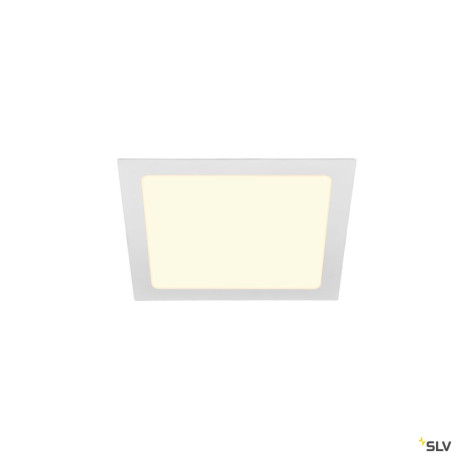Encastrés plafond intérieurs LED SENSER 24 encastré de plafond intérieur carré blanc mat LED 13W 3000K - SLV 1003013 