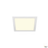 Encastrés plafond intérieurs LED SENSER 24 encastré de plafond intérieur carré blanc mat LED 13W 3000K - SLV 1003013 