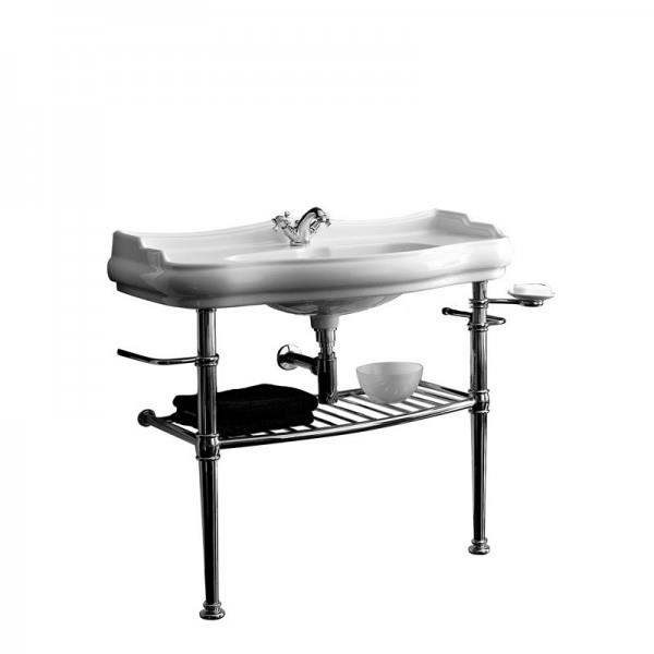 Pieds aluminium chromé pour meubles de salle de bain 518156 Anconetti