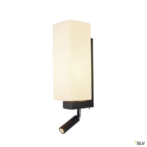 Liseuses QUADRASS SPOT applique intérieure liseuse noir E27 max 40W LED 2W 3000K - SLV 1003428 