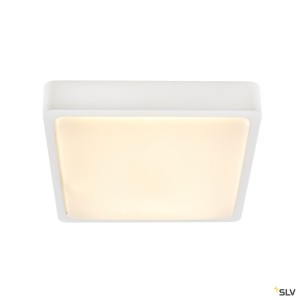Appliques extérieures LED AINOS applique et plafonnier ext carré blanc LED 17W 3000K/4000K IP65 - SLV 1003449 