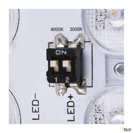 Appliques extérieures LED AINOS applique et plafonnier ext carré blanc LED 17W 3000K/4000K IP65 - SLV 1003449 