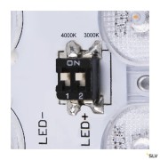 Appliques extérieures LED AINOS applique et plafonnier ext carré blanc LED 17W 3000K/4000K IP65 - SLV 1003449 