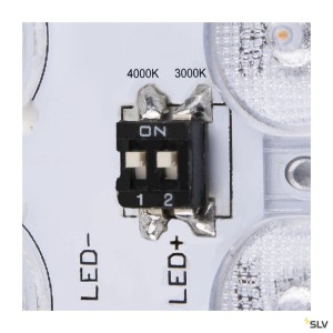 Appliques extérieures LED AINOS applique et plafonnier ext carré blanc LED 17W 3000K/4000K IP65 - SLV 1003449 