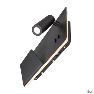 Liseuses SOMNILA SPOT applique int. liseuse gauche noir LED 13W 3000K avec port USB - SLV 1003455 