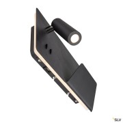 Liseuses SOMNILA SPOT applique int. liseuse droite noir LED 13W 3000K avec port USB - SLV 1003456 