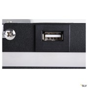 Liseuses SOMNILA SPOT applique int. liseuse droite noir LED 13W 3000K avec port USB - SLV 1003456 