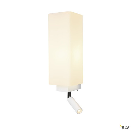 Liseuses QUADRASS SPOT applique intérieure liseuse blanc E27 max 40W LED 2W 3000K - SLV 1003429 